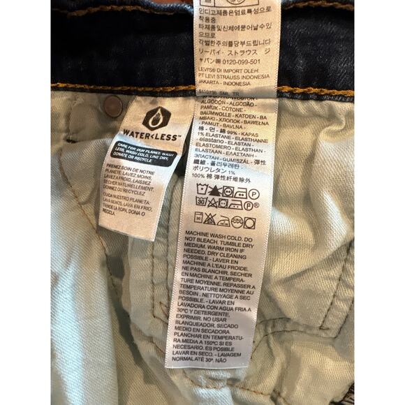 Levis 569 Jeans Mens 44x32 Blue Loose Fit Straight Leg Stretch Denim Causal - Picture 7 of 12